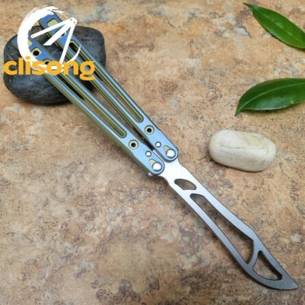 Theone Arctic Fox Balisong – Titanium Handle with Original Design and Damascus Blade Options - Image 28