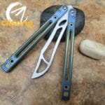 Theone Arctic Fox Balisong – Titanium Handle with Original Design and Damascus Blade Options - Image 29