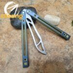 Theone Arctic Fox Balisong – Titanium Handle with Original Design and Damascus Blade Options - Image 30