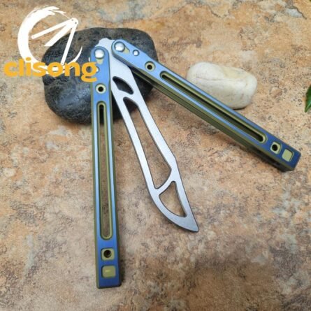 Theone Arctic Fox Balisong – Titanium Handle with Original Design and Damascus Blade Options - Image 30