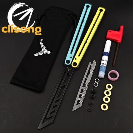 XDYY Krake Raken (Kraken) V3 Balisong – Stainless Steel with Ceramic Coating and Luminous Silicone Parts - Image 6