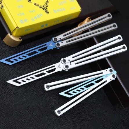 NEW XDYY Krake Raken (Kraken) V3 Balisong – Stainless Steel with Ceramic Coating and Luminous Silicone Parts - Image 2