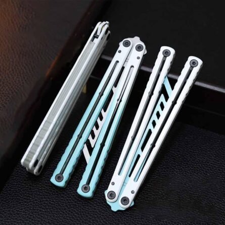 NEW XDYY Krake Raken (Kraken) V3 Balisong – Stainless Steel with Ceramic Coating and Luminous Silicone Parts - Image 4