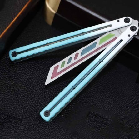 NEW XDYY Krake Raken (Kraken) V3 Balisong – Stainless Steel with Ceramic Coating and Luminous Silicone Parts - Image 5