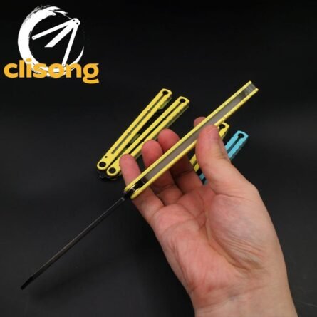XDYY Krake Raken (Kraken) V3 Balisong – Stainless Steel with Ceramic Coating and Luminous Silicone Parts - Image 10