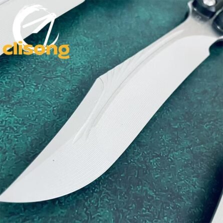 Banshu Aluminum Orca V1 Balisong – False Edge w/ Mother-of-Pearl Inlay - Image 20