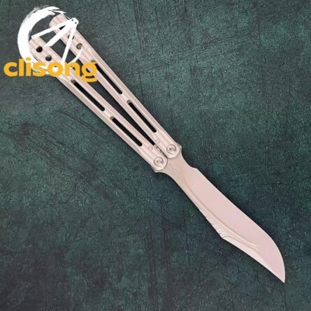 Banshu Aluminum Orca V1 Balisong – False Edge w/ Mother-of-Pearl Inlay - Image 14