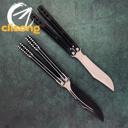 Banshu Aluminum Orca V1 Balisong – False Edge w/ Mother-of-Pearl Inlay - Image 7