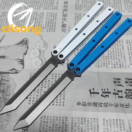 Cold blade Krake Raken (Kraken) V3 Balisong – Stepped, Glazed & Brushed Blade | 7075 Aluminum Handles with Ceramic Coating
