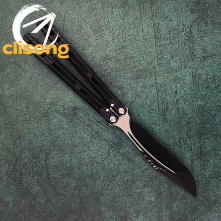 Banshu Aluminum Orca V1 Balisong – False Edge w/ Mother-of-Pearl Inlay - Image 10