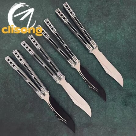 Banshu Aluminum Orca V1 Balisong – False Edge w/ Mother-of-Pearl Inlay - Image 2