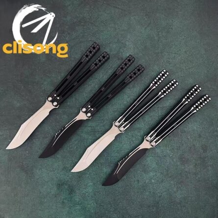 Banshu Aluminum Orca V1 Balisong – False Edge w/ Mother-of-Pearl Inlay - Image 6