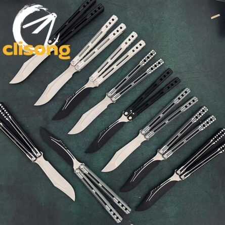 Banshu Aluminum Orca V1 Balisong – False Edge w/ Mother-of-Pearl Inlay - Image 5