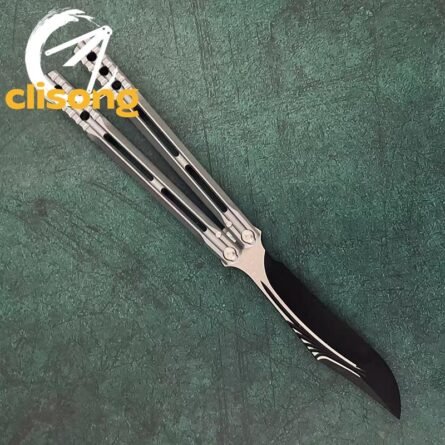 Banshu Aluminum Orca V1 Balisong – False Edge w/ Mother-of-Pearl Inlay - Image 15