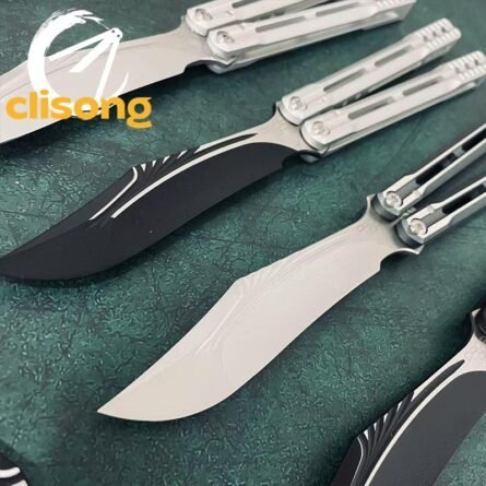 Banshu Aluminum Orca V1 Balisong – False Edge w/ Mother-of-Pearl Inlay - Image 8