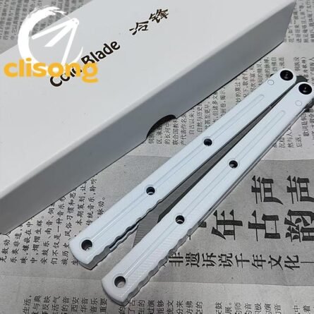Cold blade Krake Raken (Kraken) V3 Balisong – Stepped, Glazed & Brushed Blade | 7075 Aluminum Handles with Ceramic Coating - Image 12
