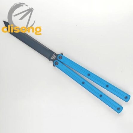Cold blade Krake Raken (Kraken) V2.5 Balisong – Glossy Blue Blade | 7075 Aluminum Handles with Ceramic Coating - Image 19