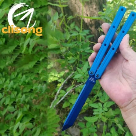 Cold blade Krake Raken (Kraken) V2.5 Balisong – Glossy Blue Blade | 7075 Aluminum Handles with Ceramic Coating - Image 16