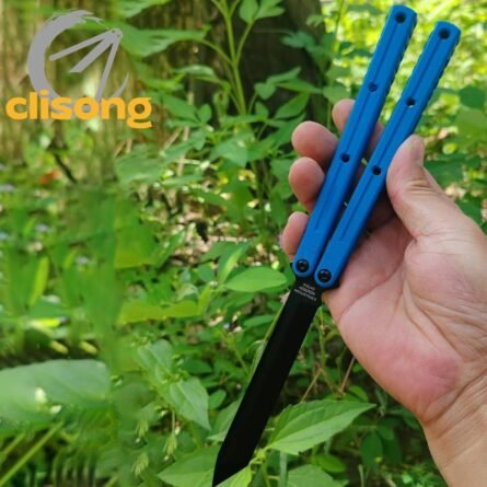 Cold blade Krake Raken (Kraken) V2.5 Balisong – Glossy Blue Blade | 7075 Aluminum Handles with Ceramic Coating - Image 23