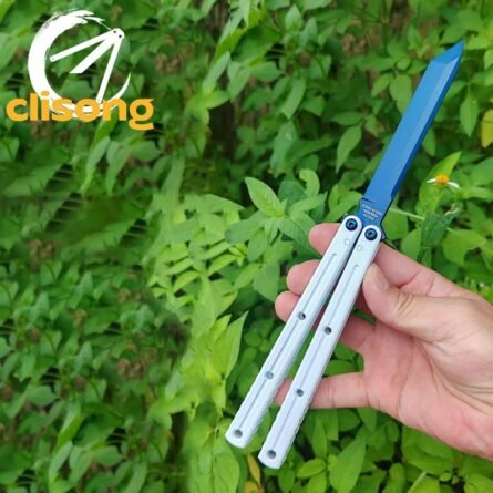 Cold blade Krake Raken (Kraken) V2.5 Balisong – Glossy Blue Blade | 7075 Aluminum Handles with Ceramic Coating - Image 15