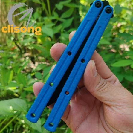 Cold blade Krake Raken (Kraken) V2.5 Balisong – Glossy Blue Blade | 7075 Aluminum Handles with Ceramic Coating - Image 24