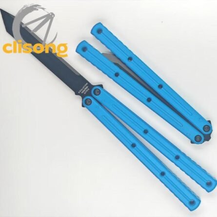 Cold blade Krake Raken (Kraken) V2.5 Balisong – Glossy Blue Blade | 7075 Aluminum Handles with Ceramic Coating - Image 22