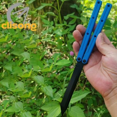 Cold blade Krake Raken (Kraken) V2.5 Balisong – Glossy Blue Blade | 7075 Aluminum Handles with Ceramic Coating - Image 21