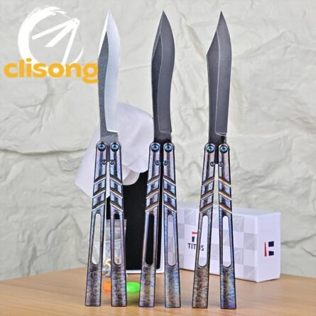 Titus BRS Latchless Titanium Channel Alpha Beast (CHAB) Balisong