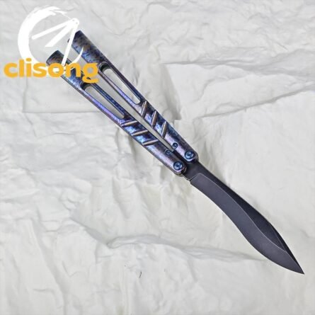 Titus BRS Latchless Titanium Channel Alpha Beast (CHAB) Balisong - Image 6