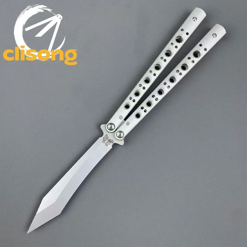 Banshu BM67 Balisong Clone 7075 Aluminum Handle with False - Image 1