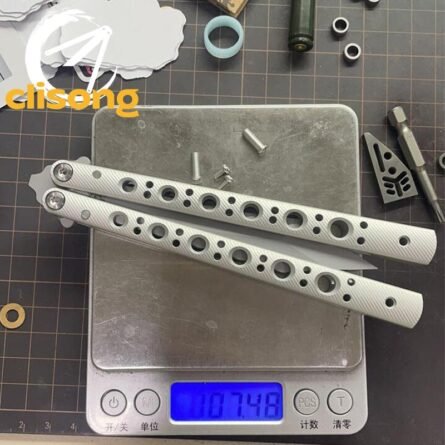 Banshu BM67 Balisong Clone 7075 Aluminum Handle with False Edge - Image 5