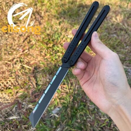 Purple Smoke COW Titanium Handle Original Balisong - Image 3