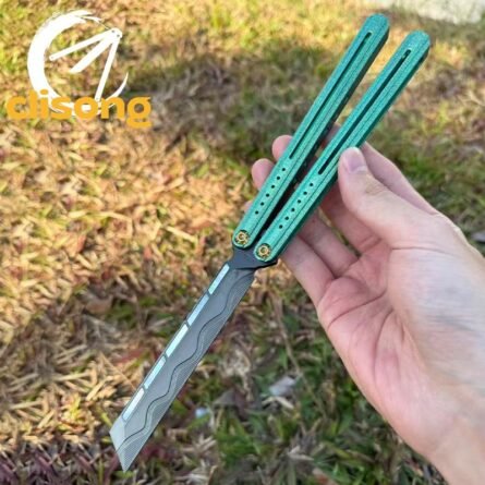 Purple Smoke COW Titanium Handle Original Balisong - Image 4