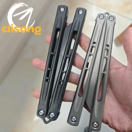 DI Made Embargo Balisong Clone with Titanium Handle - Image 6