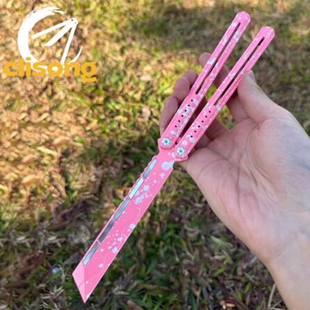 Purple Smoke COW Titanium Handle Original Balisong - Image 2