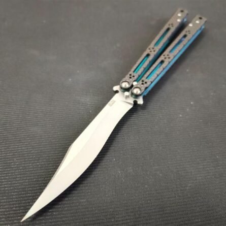 NEW HOM Bas Balisong Clone Carbon Fiber Handle with Titanium Lining - Image 2