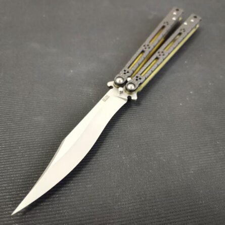NEW HOM Bas Balisong Clone Carbon Fiber Handle with Titanium Lining - Image 4