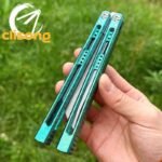 Baliplus Medusa Balisong Clone Ice Crystal Titanium Handle