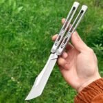 Baliplus Medusa Balisong Clone Ice Crystal Titanium Handle - Image 5