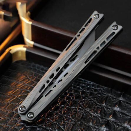 TUYAKNIFE Jormungandr Balisong Titanium Alloy Original Design by Korean Designer - Image 6