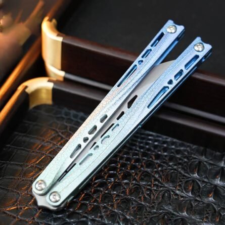 TUYAKNIFE Jormungandr Balisong Titanium Alloy Original Design by Korean Designer - Image 9