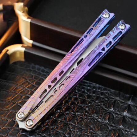 TUYAKNIFE Jormungandr Balisong Titanium Alloy Original Design by Korean Designer - Image 10