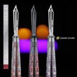 ARMED SHARK Replicant Balisong Clone Stainless Steel Handle Acrylic Scales - Image 3