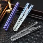 TUYAKNIFE Jormungandr Balisong Titanium Alloy Original Design by Korean Designer - Image 2