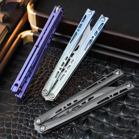 TUYAKNIFE Jormungandr Balisong Titanium Alloy Original Design by Korean Designer - Image 2