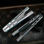 Once Original Design Alpha Bone Balisong 7075 Aluminum Alloy Handle False - Image 8