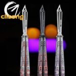 ARMED SHARK Replicant Balisong Clone Stainless Steel Handle Acrylic Scales