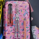 ARMED SHARK Replicant Balisong Clone Stainless Steel Handle Acrylic Scales - Image 6