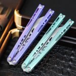 TUYAKNIFE Jormungandr Balisong Titanium Alloy Original Design by Korean Designer - Image 3