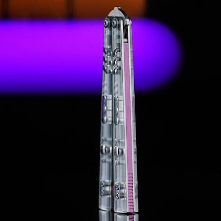 ARMED SHARK Replicant Balisong Clone Stainless Steel Handle Acrylic Scales - Image 5